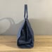 Tory Burch LARGE Ella Logo Navy Nylon Patent Leather Tote Bag MSRP 298