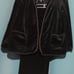 1980s Miss Accent Act III Forest Green Velour Velvety Pant Suit Strand Rope Trim