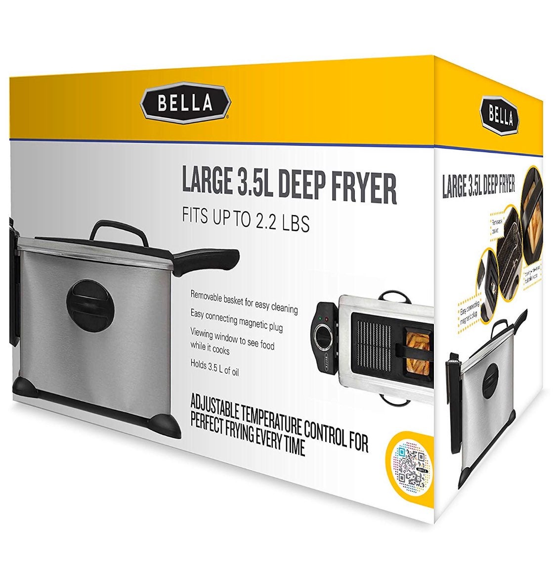 Bella 3.5L Deep Fryer with Removable Basket Bella 3.5L Deep Fryer with Removable Basket