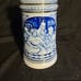 J.W. Remy Beer Stein Blue And White German Writing On Stein