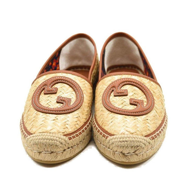 Gucci Adela GG Raffia Espadrilles EU 38