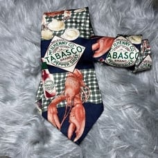 TABASCO BRAND MENS TIE LOBSTER COOKOUT 100% SILK MADE IN USA WPL 4075