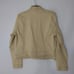 NWT Womens Lauren Ralph Lauren Desert Tan Denim Jacket Leather Trim Sz PXL