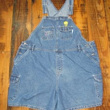 Vintage Looney Tunes Tweety Denim Shortall Overall Bibs Women's Size 22w/24w XL