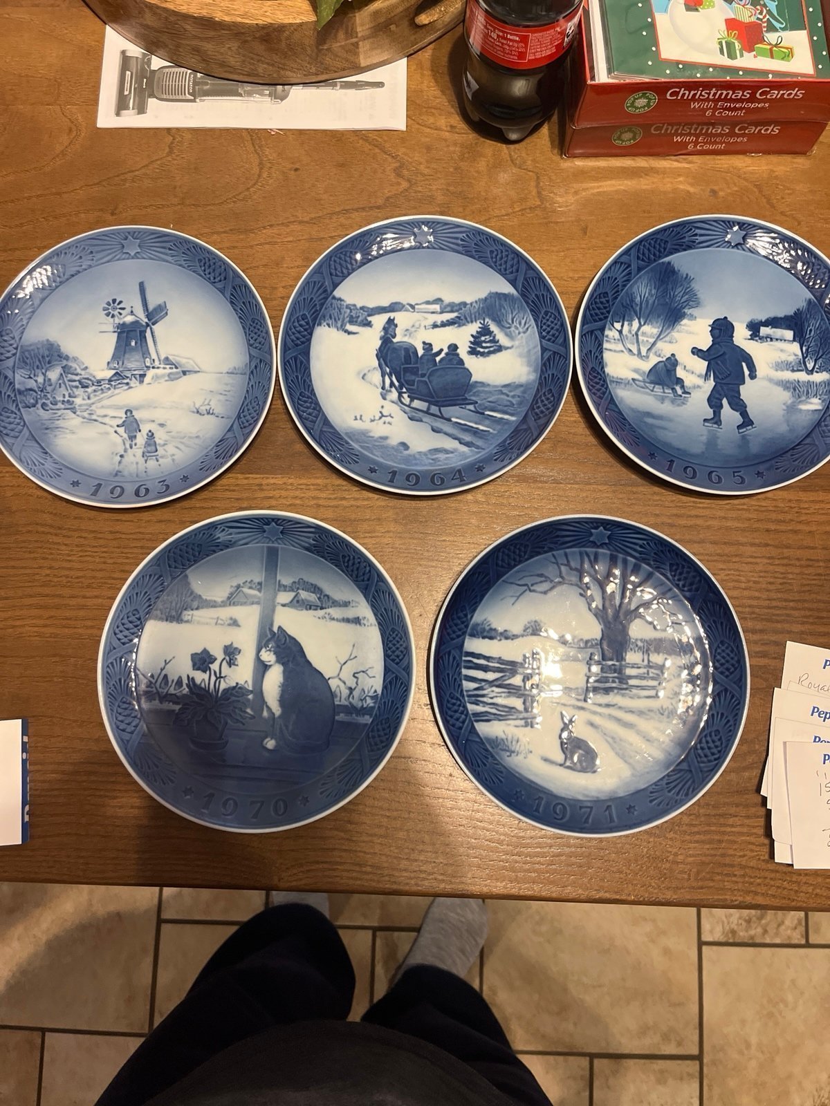 Vintage Royal Copenhagen plate collection
