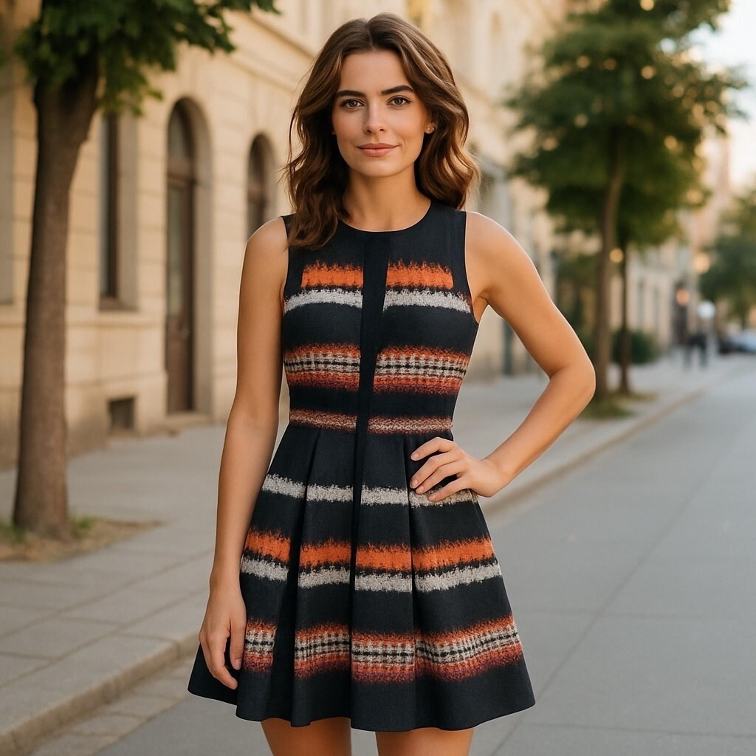 Eva Franco Anthropologie Dress Women 6P Midi Party Color Splash Boho Night Frenc