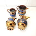 Antique Lusterware Jug Collection Copper Luster Lot of Four