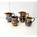Antique Lusterware Jug Collection Copper Luster Lot of Four