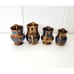 Antique Lusterware Jug Collection Copper Luster Lot of Four