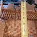 Wicker and Metal Basket Grapes Leaves