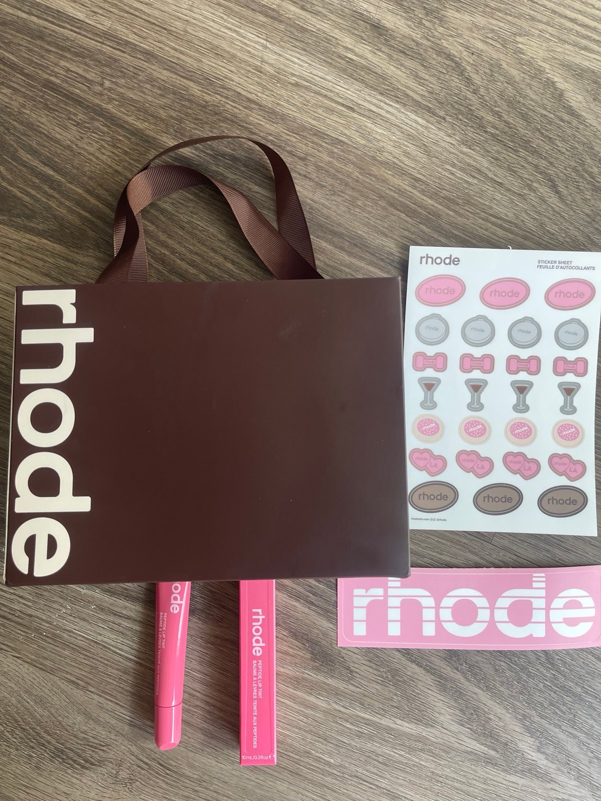 NEW Rhode limited Sugar Cookie Peptide lip treatment with 2 stickers and bag
