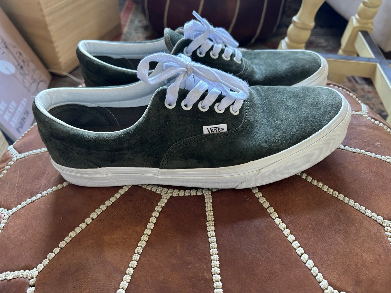 Vans Green Suede Shoes Size 11 M