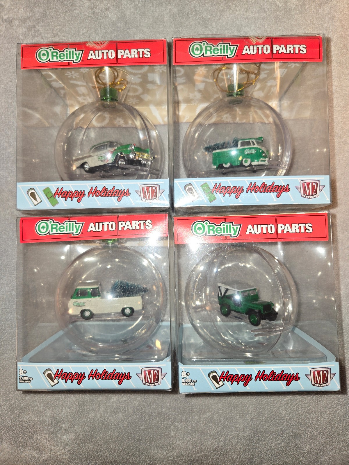 M2 Machines o'reilly Christmas ornaments