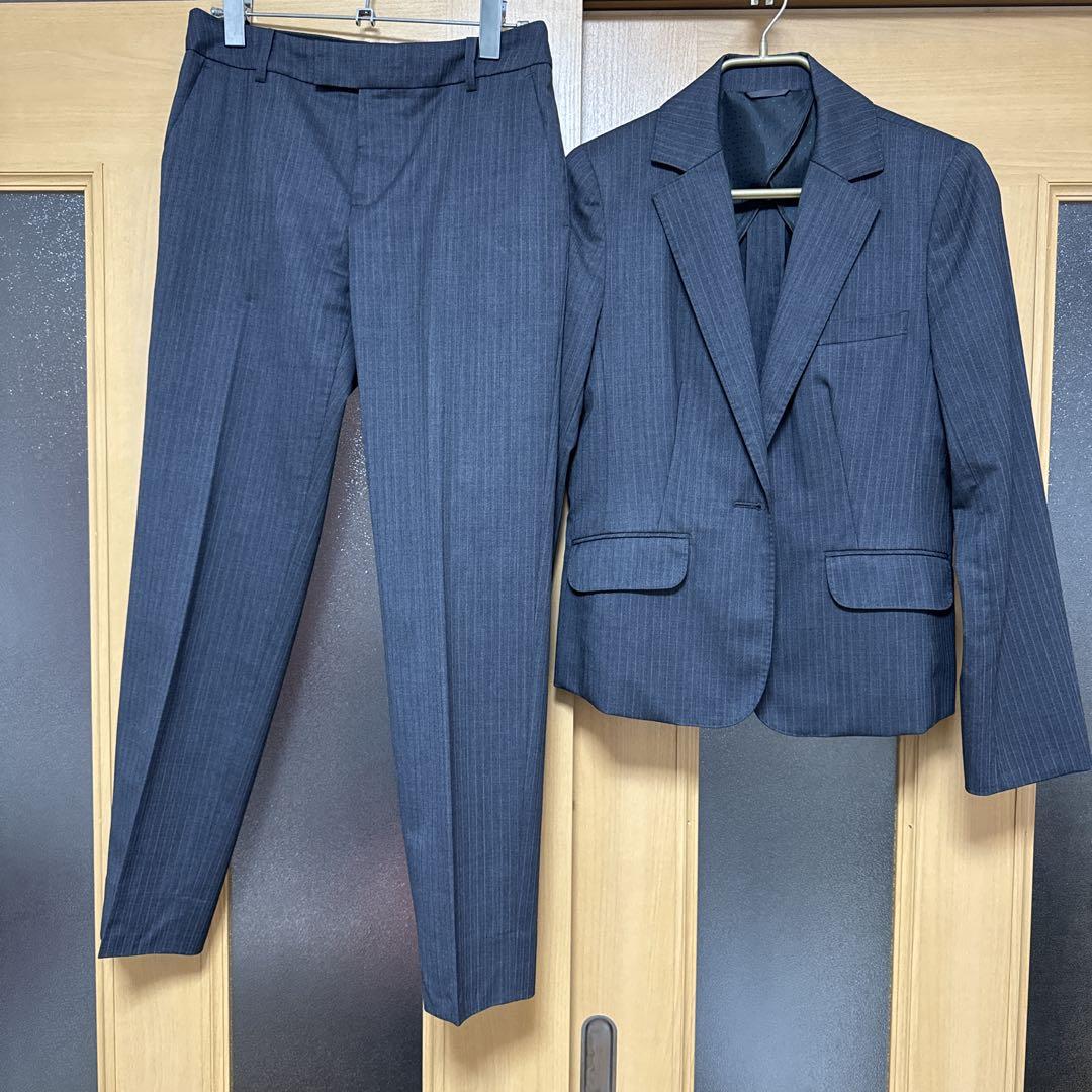 Women's Gray Striped Suit (Jacket and Pants)