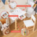 Kids Art Table and Chair Set Toddler Wooden Drawing Desk with Chair
