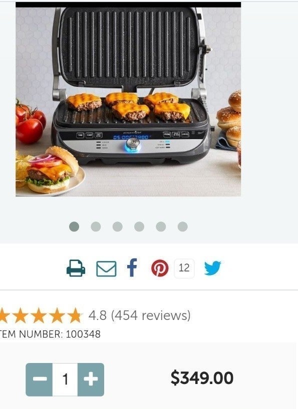 Pampered chef electric grill and griddle NIB