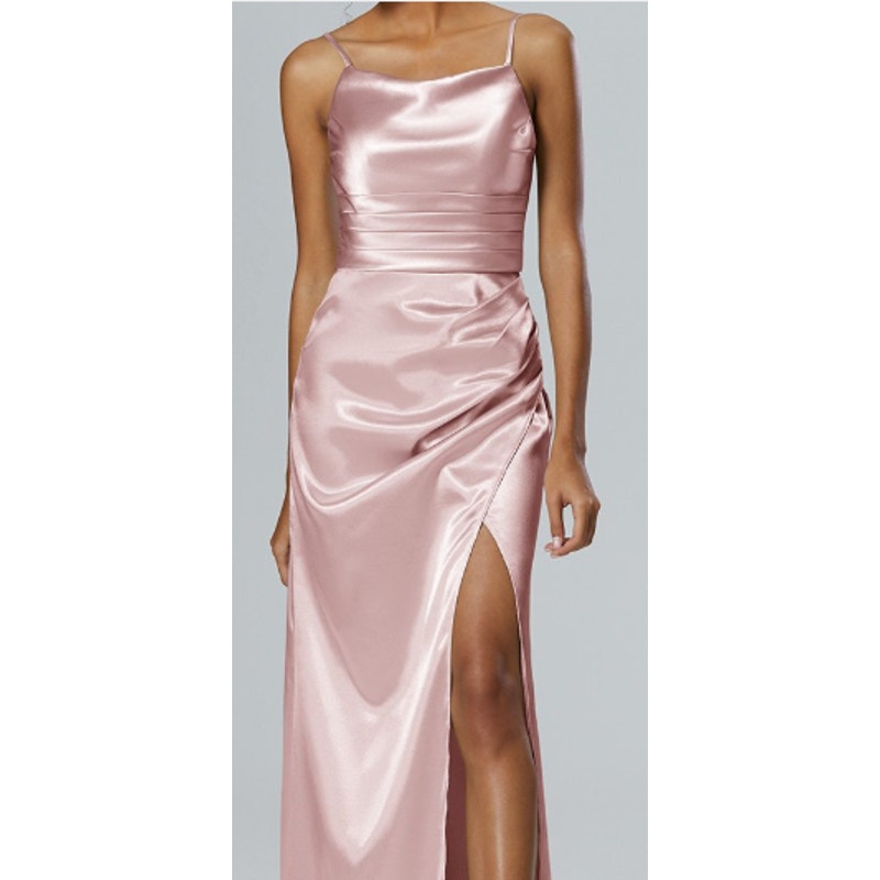 AW BRIDAL 2 XS pearl pink Leggero wedding guest bridesmaid party maxi dress b100