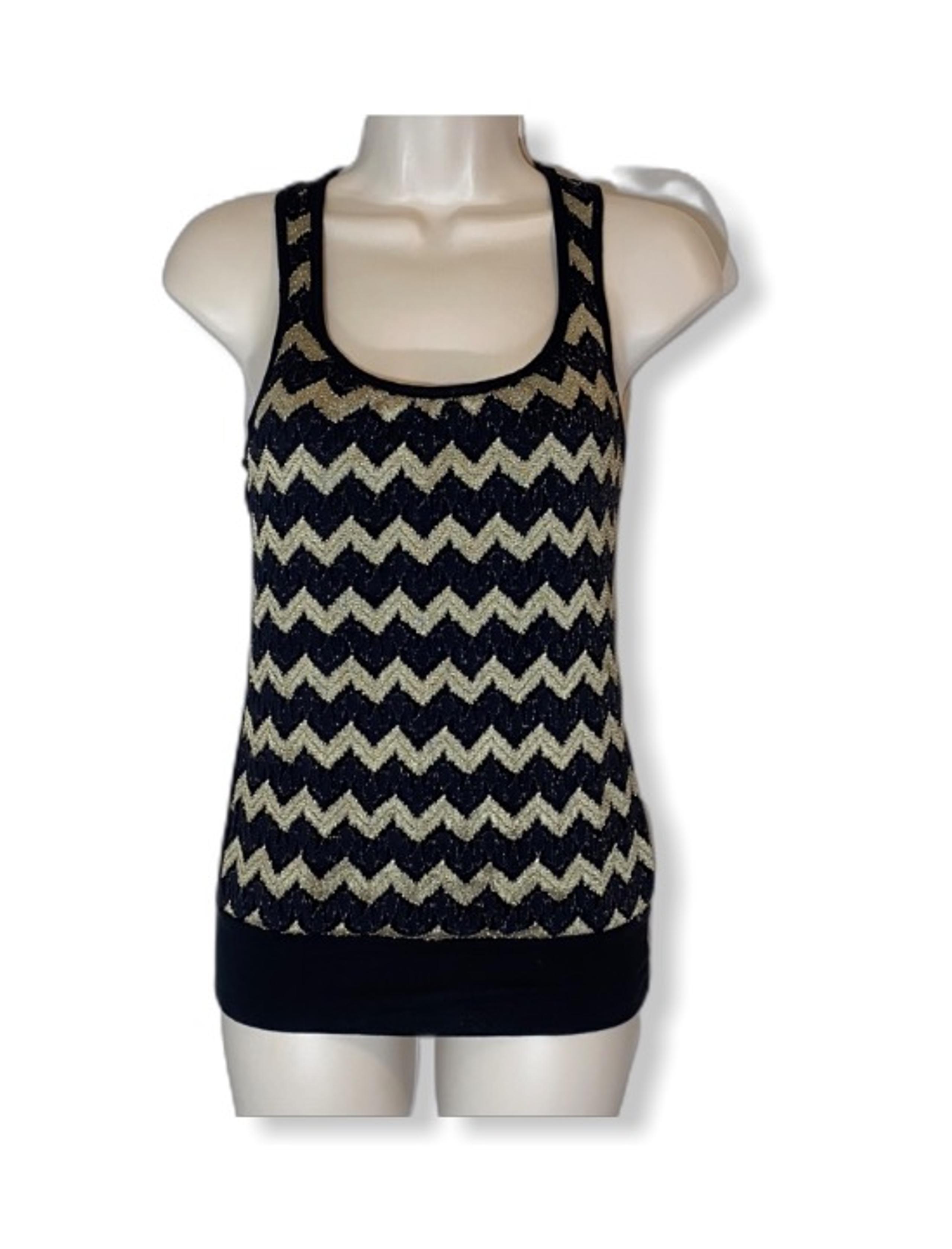 Heart Soul Black And Gold Tank Top XS