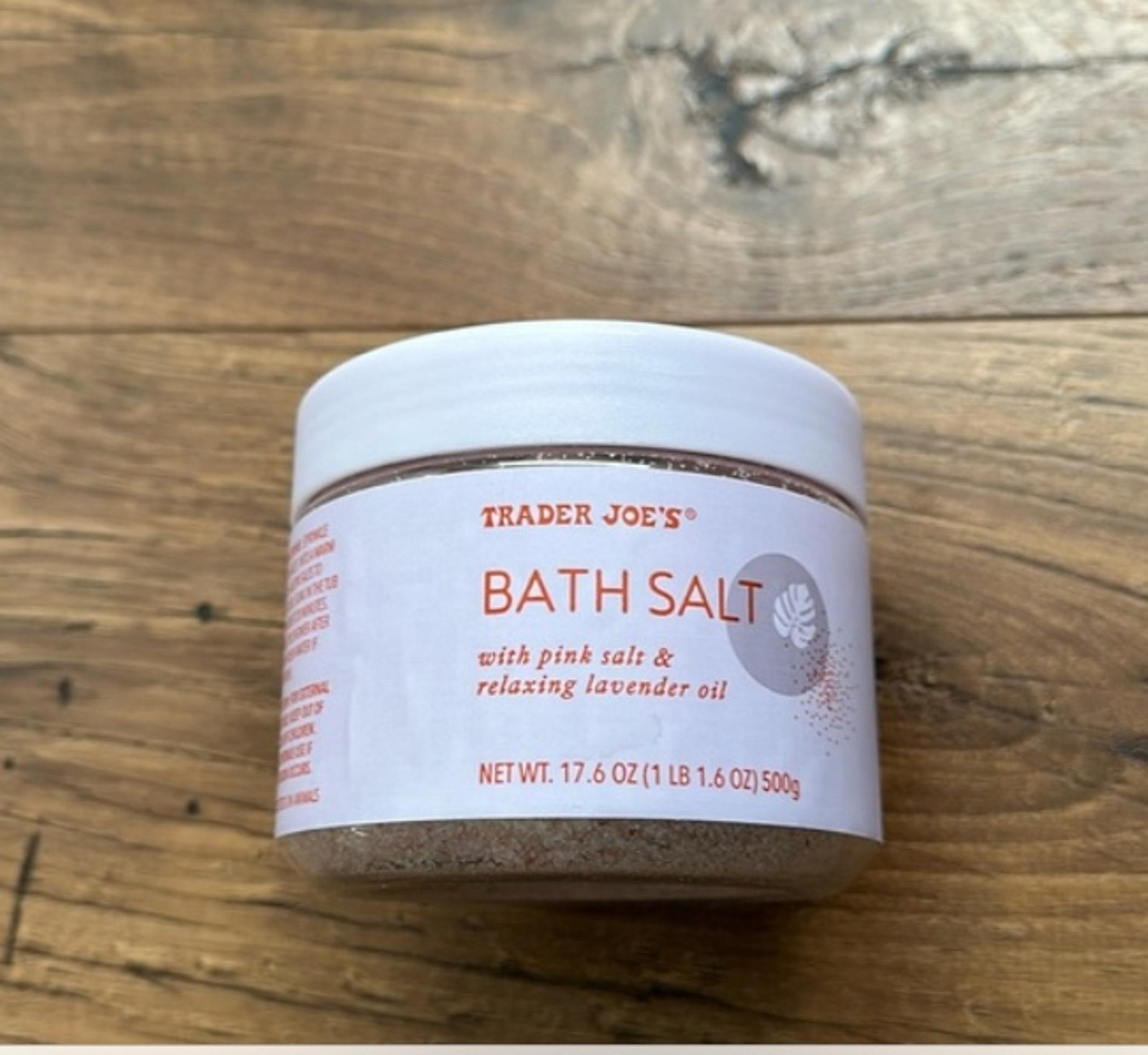 Trader Joe’s bath salt with pink salt and relaxing lavender oil NEW