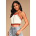 Lulus Crochet Summer Day Crop Halter Top