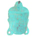 Wooden Buddha Wall Mask Hand Carved Tibet, Aqua Turquoise & Gold, 10 Wall Decor