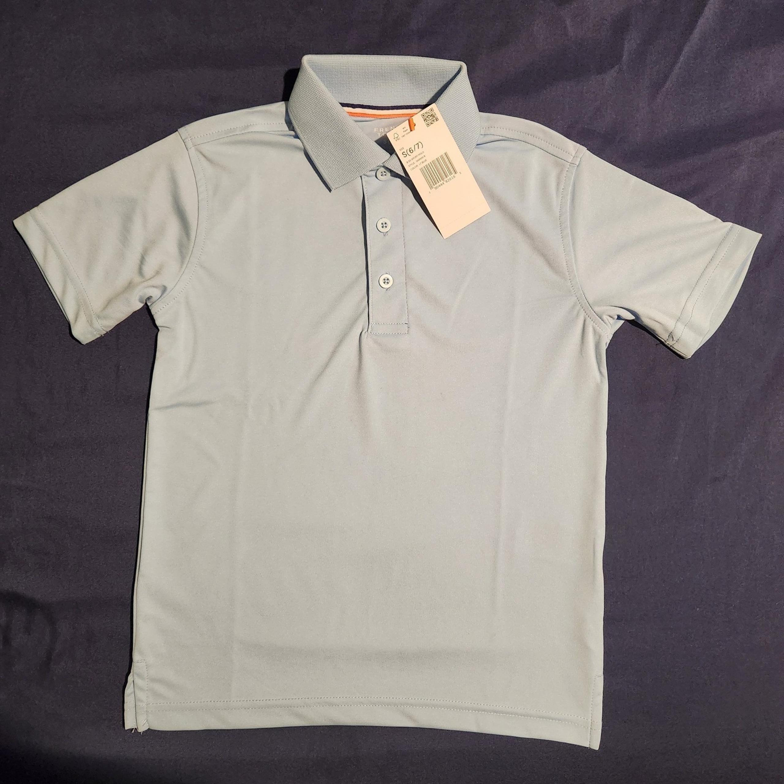 French Toast Sport Polo Moisture Wicking School Uniform Shirt Size S (6/7)