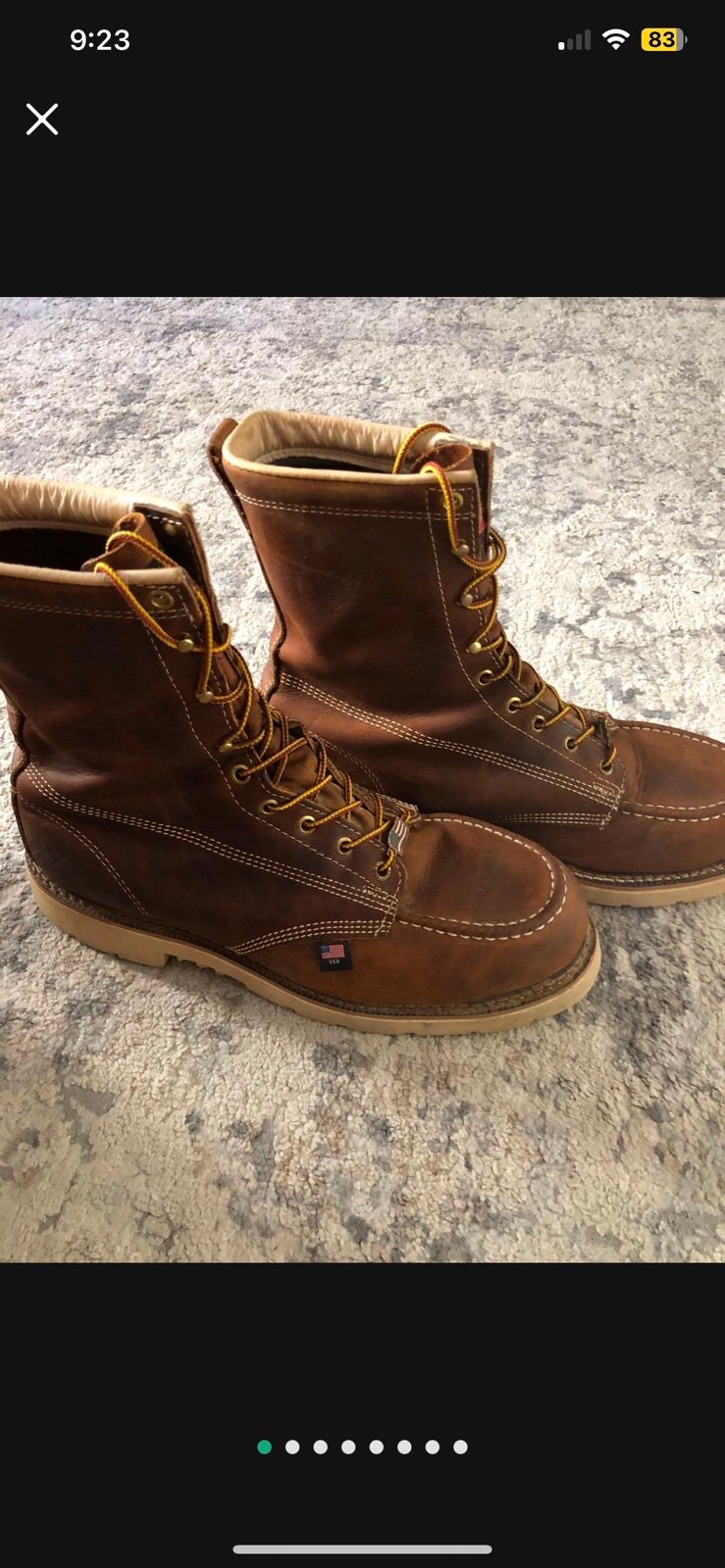 Men’s size 11EE work Boots thorogood