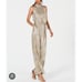 Vince Camuto Wide Leg Metallic Sleeveless Jumpsuit Size 6