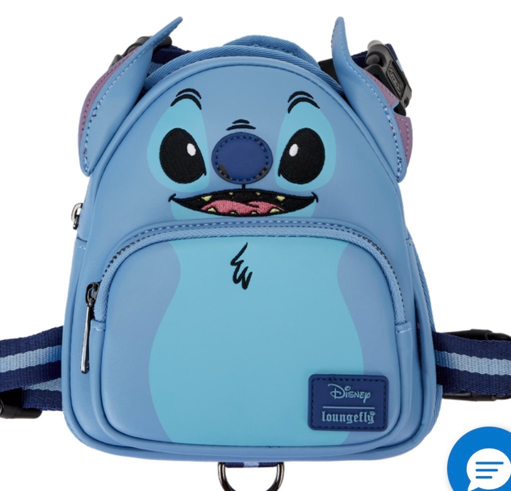 NWT Loungefly Disney Stitch pet harness backpack size small