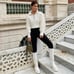 Zara cable knit heavy collared sweater. Bloggers favorite