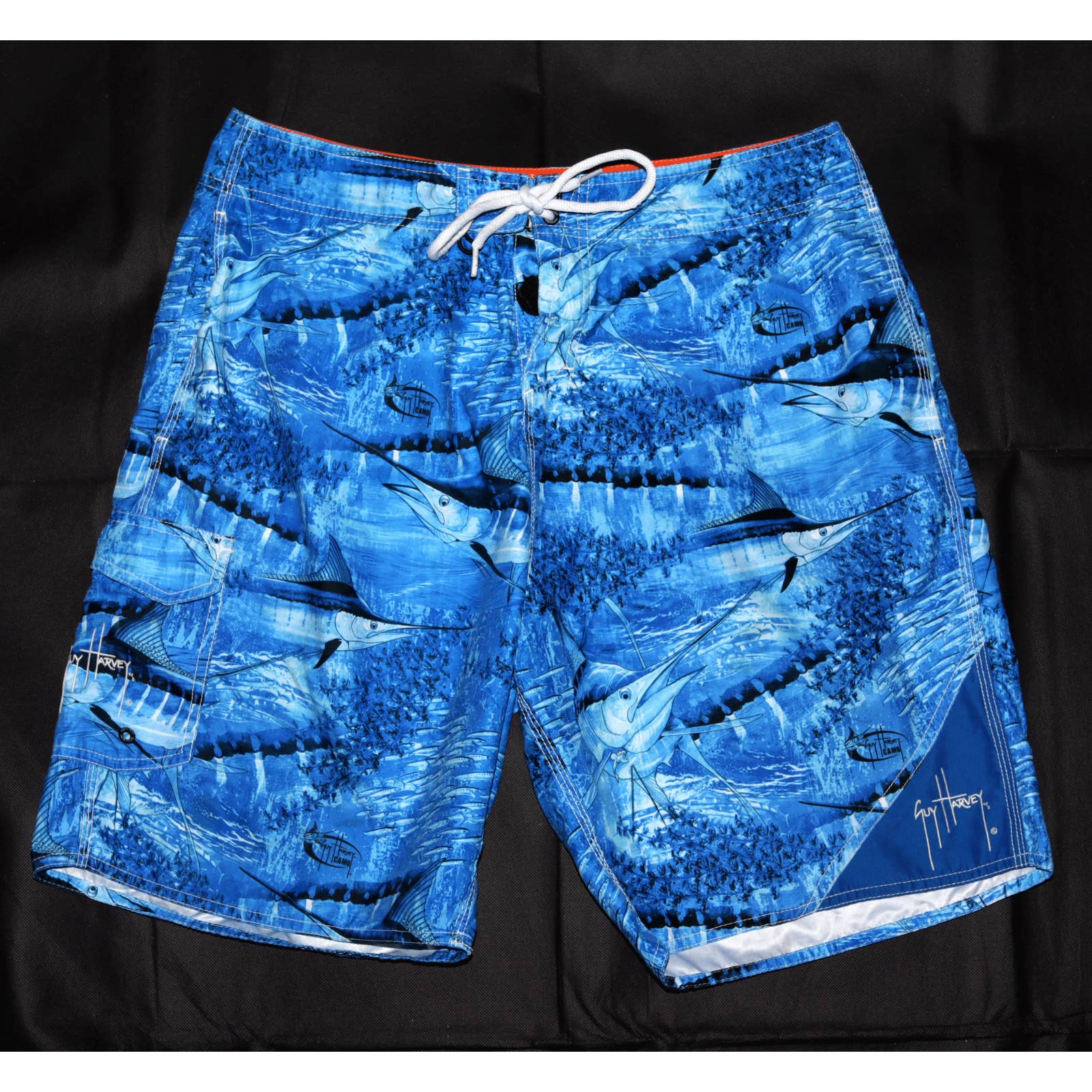 Guy Harvey by AFTCO Men's All Over Fish Print Board Shorts Size 34
