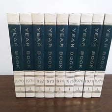 Vintage 1970's - 9 The World Book Yearbook - 1970-1978 - Hardcover Books