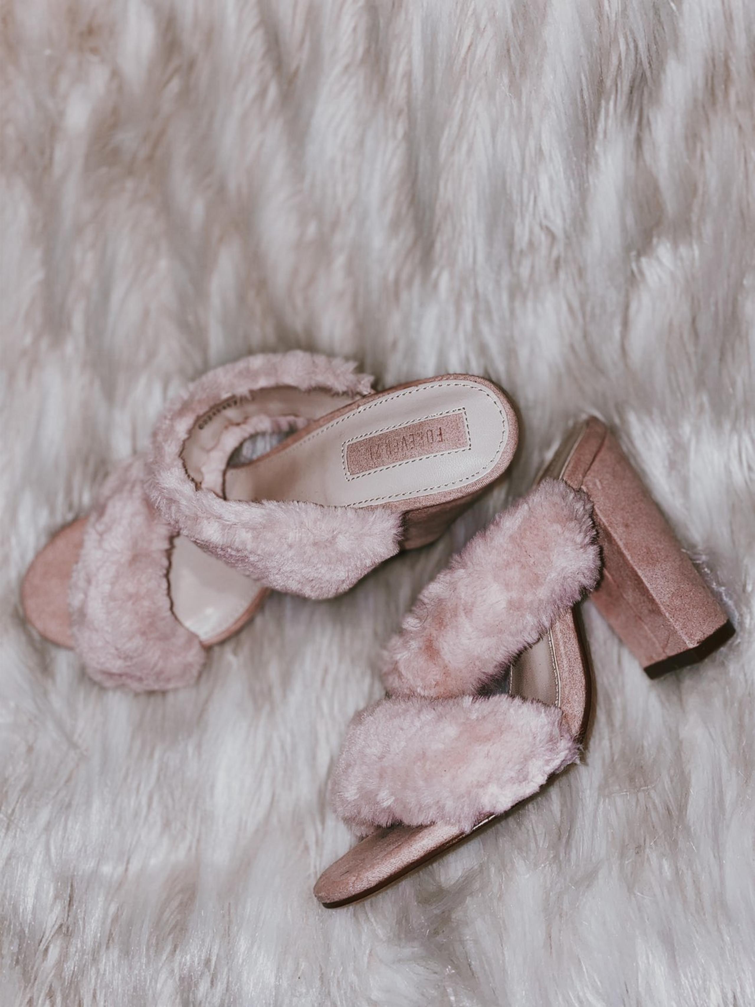 Faux Fur Mules