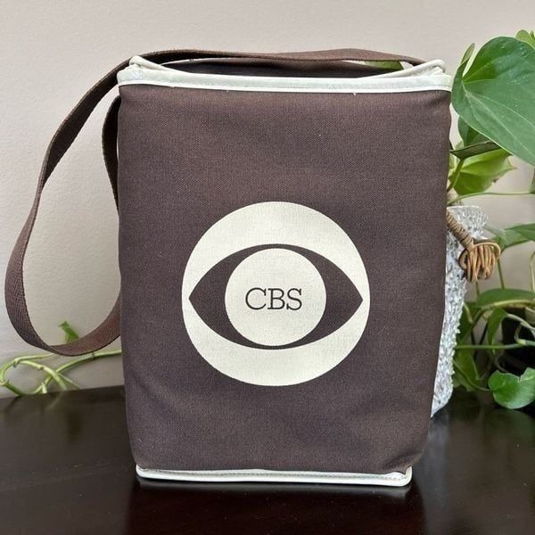 Vintage CBS Network Retro Insulated Lunch Bag Promotional Item Rare