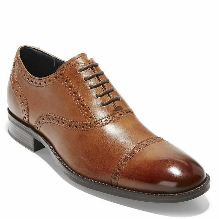 COLE HAAN LEATHER WAYNE CAP TOE OXFORDS MEN'S SIZE 9 NEW