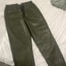 MANGO olive green leather pants