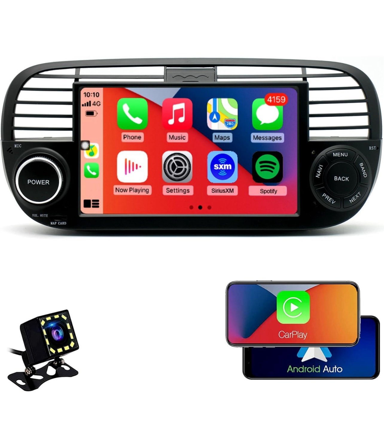 Android Stereo Radio Navigation Replacement Fiat 500 500C 500L 500E Radio Upgrad