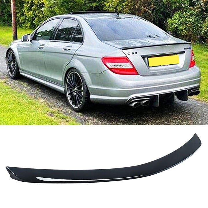 2008-2014 Mercedes BenZ C-class W204 AMG Style Rear Spoiler PG Style Gloss Black