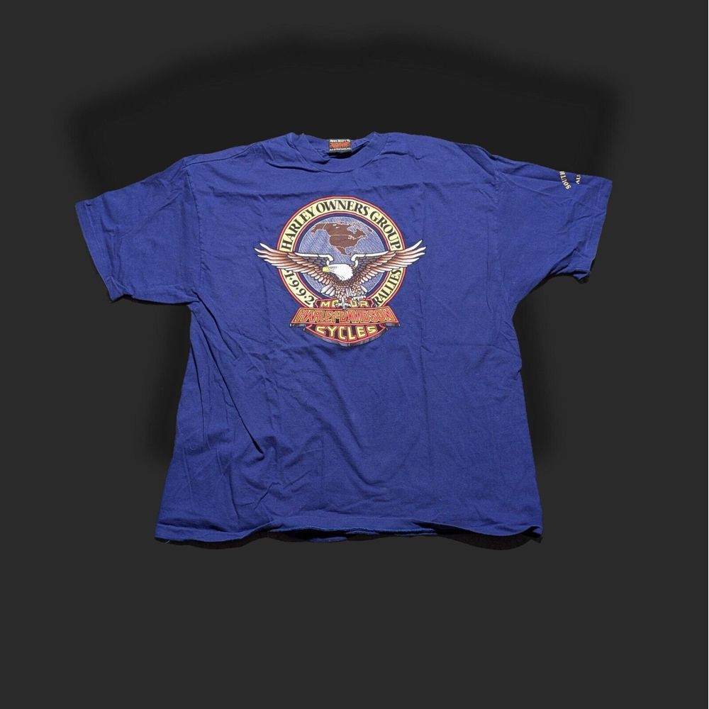 Harley Davidson Owner Group Rallies Shirt Single Stitch Made in USA