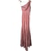 Cynthia & Sahar One-Shoulder Cowl Back Stretch Satin Mermaid Dress XS CS104
