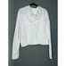 Spanx Women's 2X Crop Pullover White Hoodie Sweatshirt 100% Pima Cotton