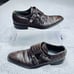 Kenneth Cole New York Brown Leather Crocodile Made in Italy Size 9 61316