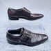 Kenneth Cole New York Brown Leather Crocodile Made in Italy Size 9 61316