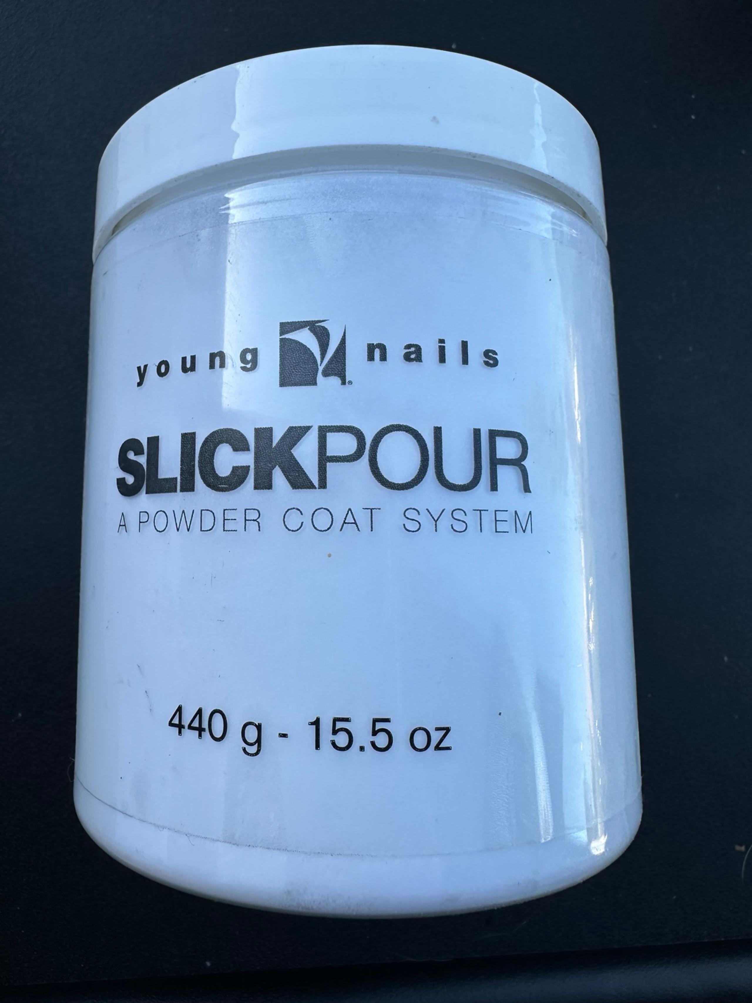 NEW Young Nail Slick Pour Dip Powder -  Paper Airplane White Large 15.5 oz