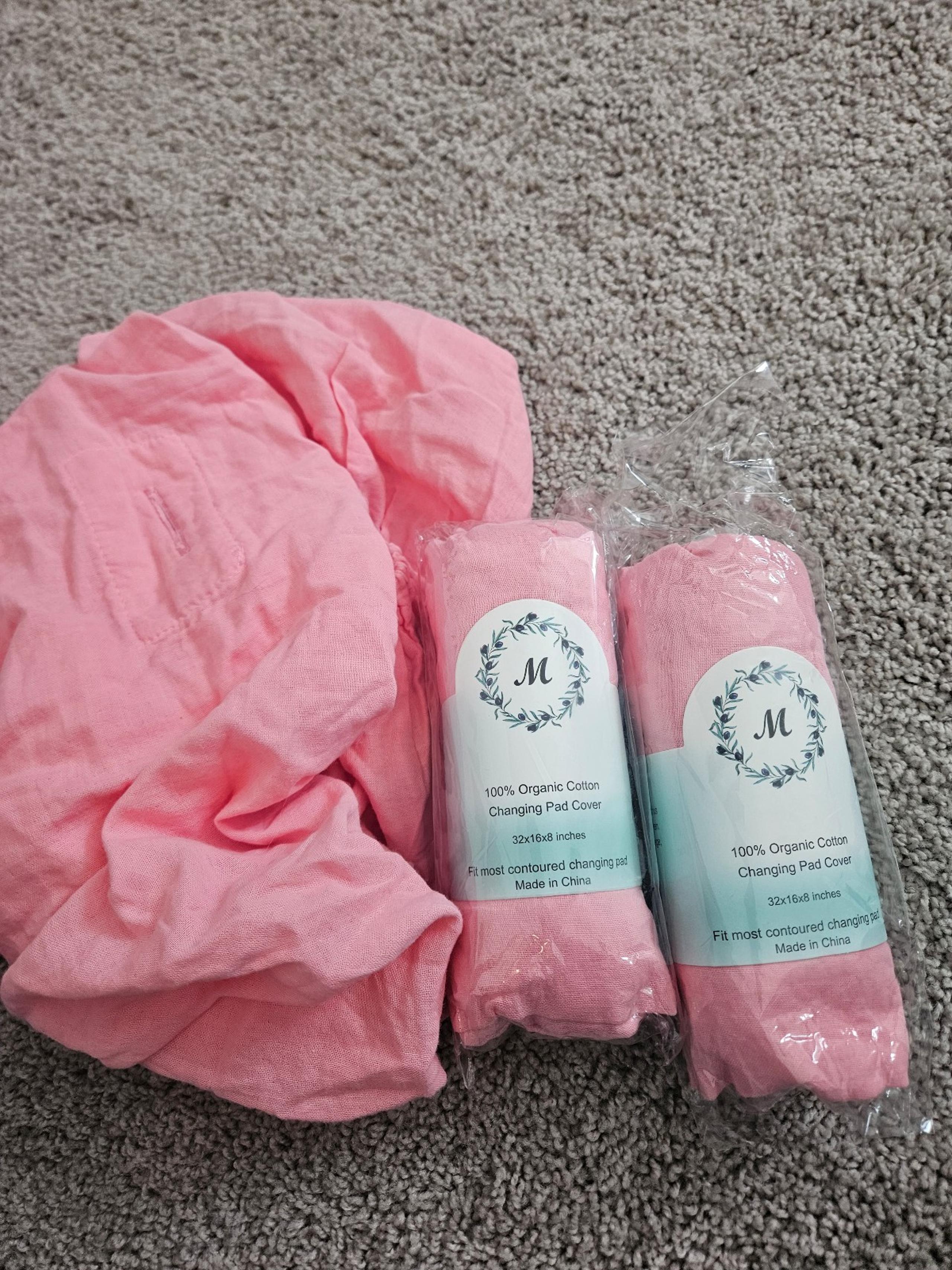 pink changing pad covers