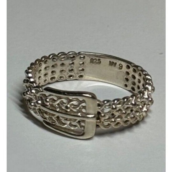 925 STERLING SILVER BELT RING SIZE 8