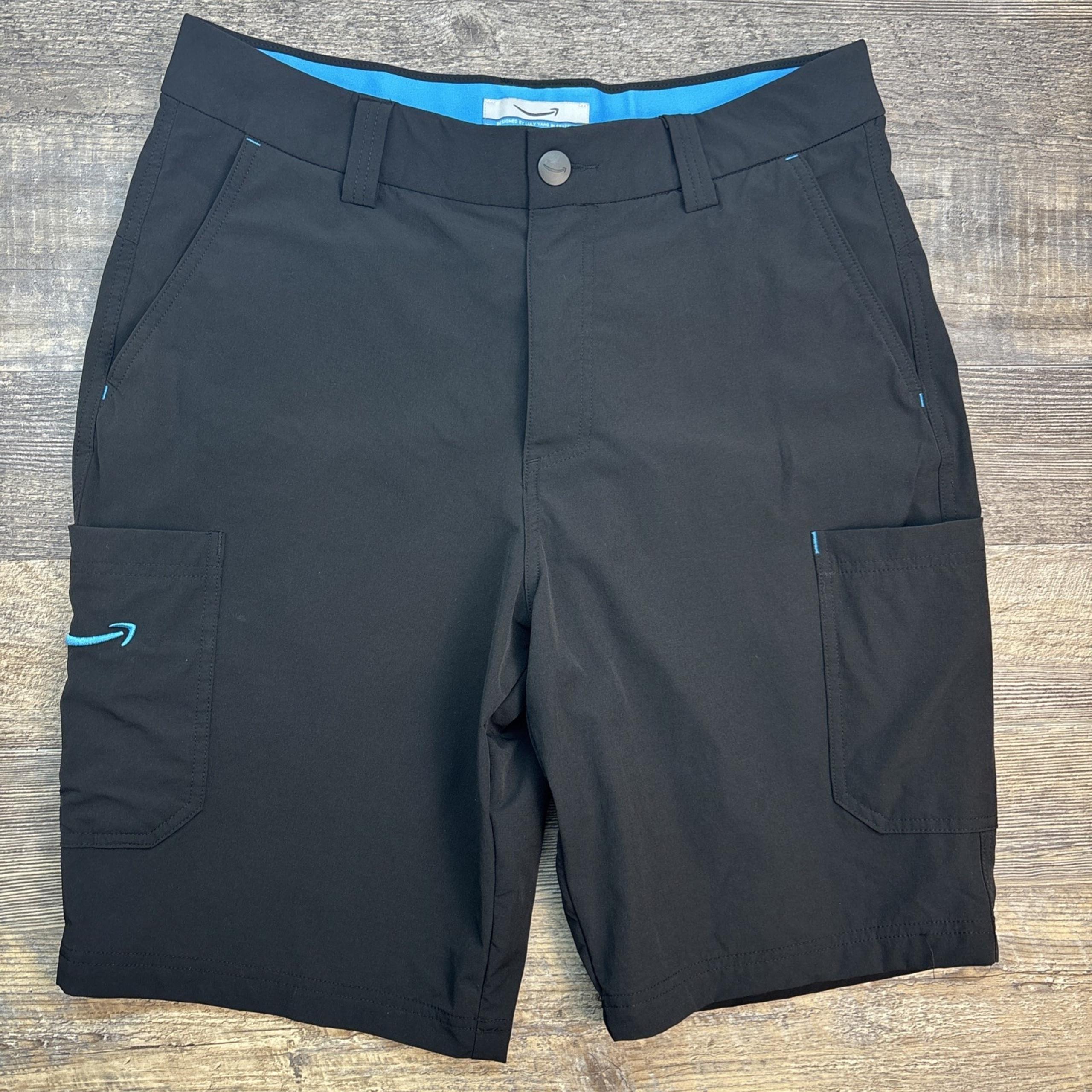 Amazon Shorts Men's M 32-34 Black Luly Yang Warehouse Flex Stretch Adult Work