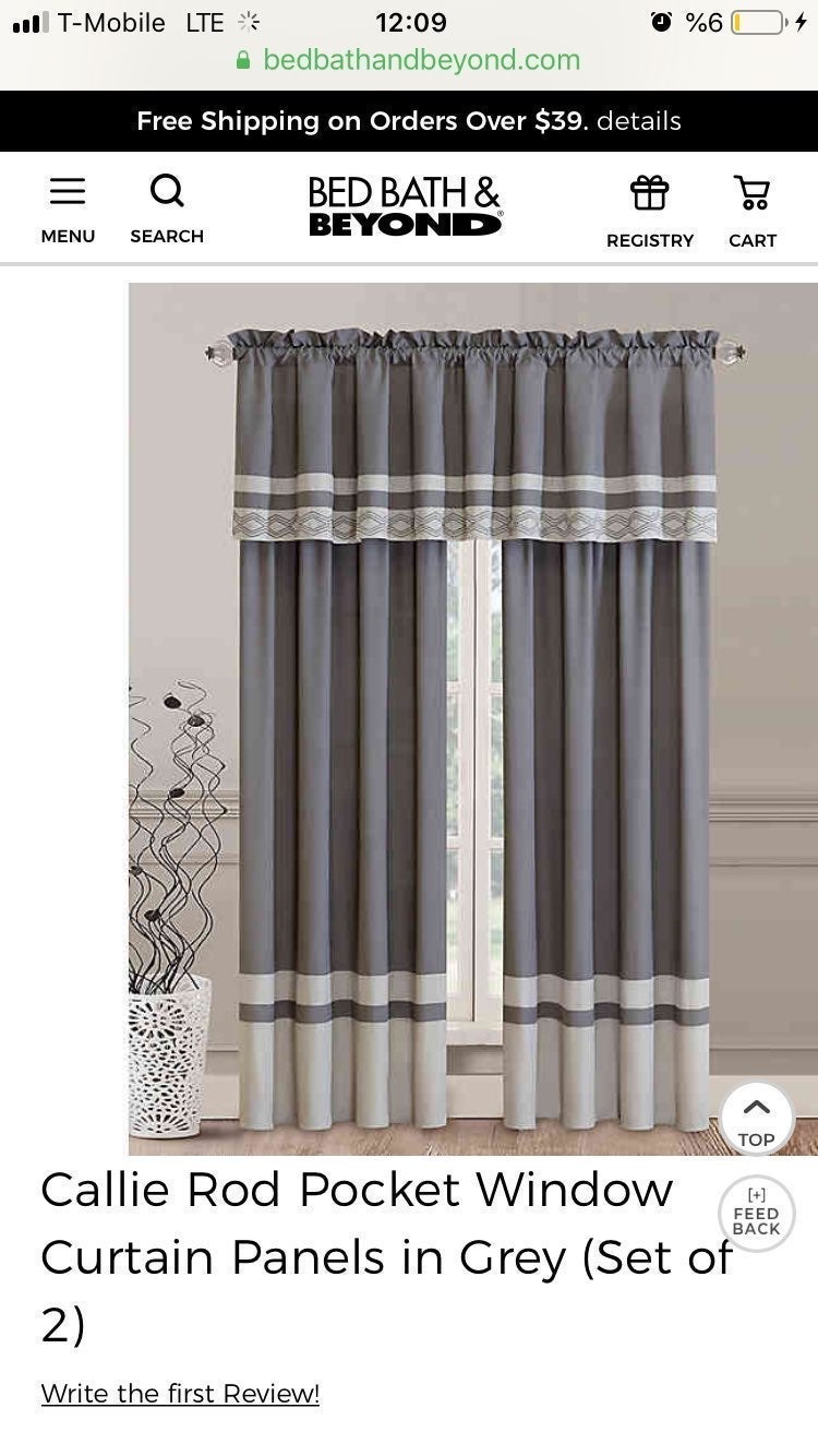 Callie Window Curtain Panels & valance