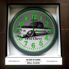 Chevy 72 C10 Bagged Glow in the Dark Wall Clock Garage Shop Wall Clock New!
