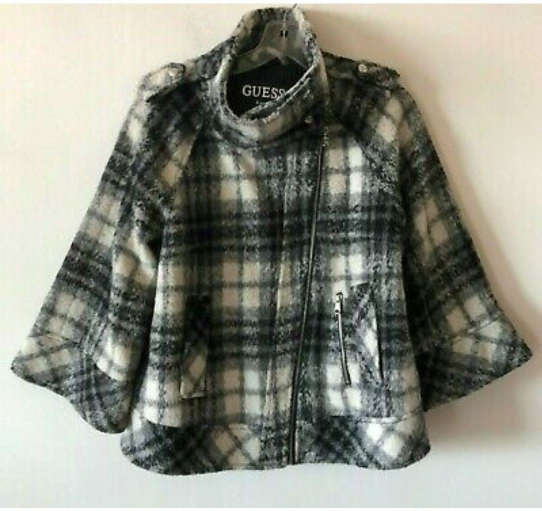 Guess Plaid Wool Jacket